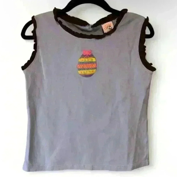 Luigi Kids Unisex Embroidered blue Sleeveless Tank Top Size 10 - Picture 1 of 4